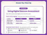 Using Digital Sources Assessment Worksheet – 3rd Grade Essays Practice preview 7