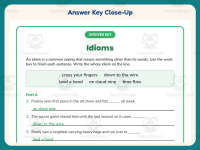 Using Idioms Worksheet – 4th Grade Grammar Practice + Answer Key preview 7