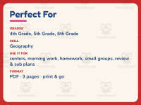 Using Latitude and Longitude Worksheet – 5th Grade Geography & Maps preview 6