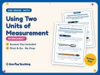 Using Two Units of Measurement Worksheet – 2nd Grade Size Practice preview