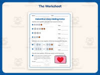 Valentine’s Day Adding Coins Worksheet – 2nd Grade Addition & Money preview 2