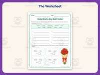 Valentine’s Day Alphabetical Order Worksheet – 3rd Grade Grammar preview 2