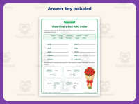Valentine’s Day Alphabetical Order Worksheet – 3rd Grade Grammar preview 3