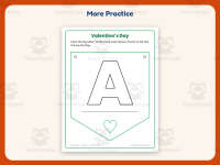 Valentine’s Day Banner Worksheet – Kindergarten Holiday Practice preview 7