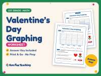Valentine’s Day Graphing Worksheet – 1st Grade Subtraction Practice preview