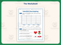 Valentine’s Day Graphing Worksheet – 1st Grade Subtraction Practice preview 2