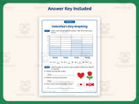Valentine’s Day Graphing Worksheet – 1st Grade Subtraction Practice preview 3