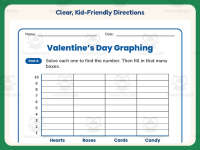 Valentine’s Day Graphing Worksheet – 1st Grade Subtraction Practice preview 4