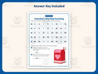 Valentine’s Day Skip Counting Worksheet – 2nd Grade Math Practice preview 3