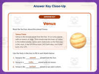 Venus Planet Worksheet – 3rd Grade Planets & Solar System Practice preview 7