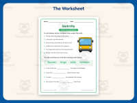 Verb City Worksheet – 2nd Grade Verbs Practice + Answer Key preview 2