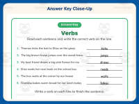 Verb Completing Sentences Worksheet – 2nd Grade Verbs Practice preview 7