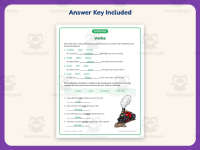 Verb Fill in the Blank Worksheet – 3rd Grade Verbs Practice preview 3