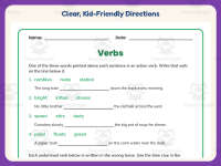Verb Fill in the Blank Worksheet – 3rd Grade Verbs Practice preview 4
