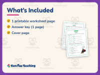Verb Fill in the Blank Worksheet – 3rd Grade Verbs Practice preview 5