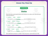 Verb Fill in the Blank Worksheet – 3rd Grade Verbs Practice preview 7