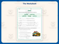 Verb Fill in the Blanks Worksheet – 2nd Grade Verbs Practice preview 2