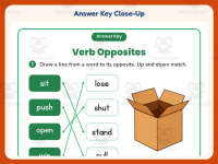 Verb Opposites Worksheet – Kindergarten Antonyms & Verbs Practice preview 7