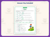 Verb Sentences Worksheet – 3rd Grade Verbs Practice + Answer Key preview 3