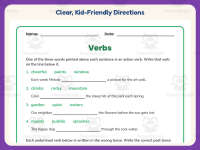 Verb Sentences Worksheet – 3rd Grade Verbs Practice + Answer Key preview 4