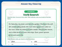 Verb Story Search Worksheet – 2nd Grade Verbs Practice + Answer Key preview 7