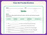 Verbs Fill in the Blanks Worksheet – 3rd Grade Grammar Practice preview 4