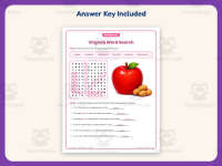 Virginia Word Search Worksheet – 3rd Grade States Practice preview 3