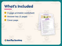 Vitamins and Minerals Health and Fitness Worksheet – 4th Grade preview 5