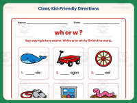 W or WH Worksheet – 1st Grade Consonants & Digraphs Practice preview 4