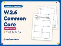 W.2.6 Common Core Worksheet – 2nd Grade Research Practice preview