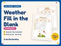 Weather Fill in the Blank Worksheet – 2nd Grade Science Practice preview