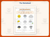 Weather Names Worksheet – Kindergarten Science Practice + Answer Key preview 2