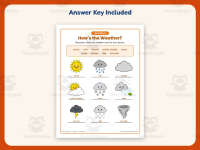 Weather Names Worksheet – Kindergarten Science Practice + Answer Key preview 3