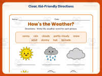 Weather Names Worksheet – Kindergarten Science Practice + Answer Key preview 4