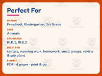 What Animal Is That Reading Comprehension Worksheet – Kindergarten preview 6