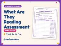 What Are They Reading Assessment Worksheet – 3rd Grade Genres Practice preview