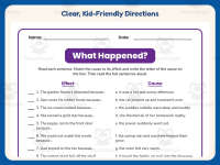 What Happened Cause Effect Matching Worksheet – 2nd Grade Fluency preview 4