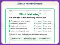 What is Missing? Complete Incomplete Sentences Worksheet – 3rd Grade preview 4