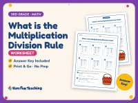 What is the Multiplication Division Rule Worksheet – 3rd Grade preview