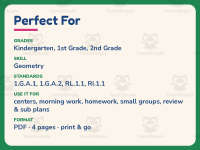 What Shape is That Reading Comprehension Worksheet – 1st Grade Shapes preview 6