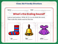 What’s the Ending Sound? Worksheet – 1st Grade Consonants Practice preview 4
