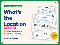 What’s the Location Worksheet – 1st Grade Positions & Prepositions preview