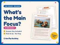 What’s the Main Focus? Worksheet – 2nd Grade Main Idea Practice preview