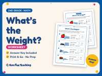 What’s the Weight? Worksheet – 2nd Grade Estimation & Measurement preview