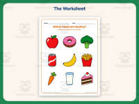 Which Foods are Healthy Worksheet – 1st Grade Health and Nutrition preview 2
