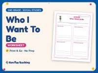 Who I Want To Be Worksheet – 2nd Grade Back to School Practice preview