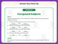 Who or What? Compound Subjects Worksheet – 3rd Grade Practice preview 7