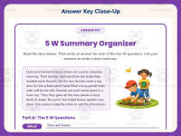 Who What When Where Why Summary Graphic Worksheet – 3rd Grade Practice preview 7