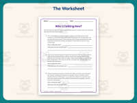 Who’s Talking Now Worksheet – 4th Grade Author’s Purpose Practice preview 2