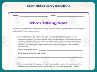 Who’s Talking Now Worksheet – 4th Grade Author’s Purpose Practice preview 4